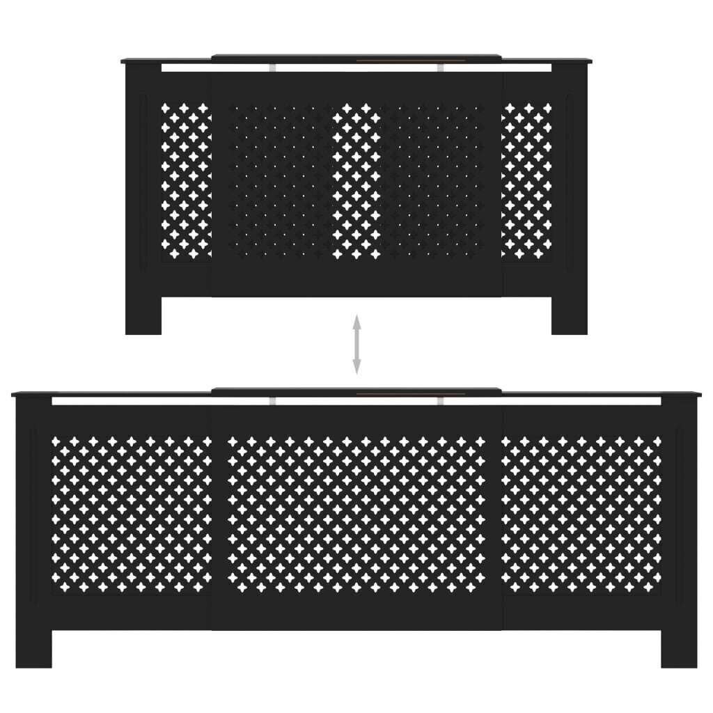 MDF lämpöpatterin suoja musta 205 cm hinta ja tiedot | Takka- ja uunitarvikkeet | hobbyhall.fi