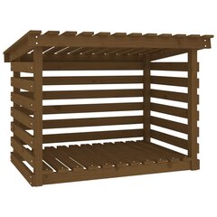 Polttopuuteline hunajanruskea 108x73x79 cm täysmänty hinta ja tiedot | vidaXL Lämmityslaitteet | hobbyhall.fi