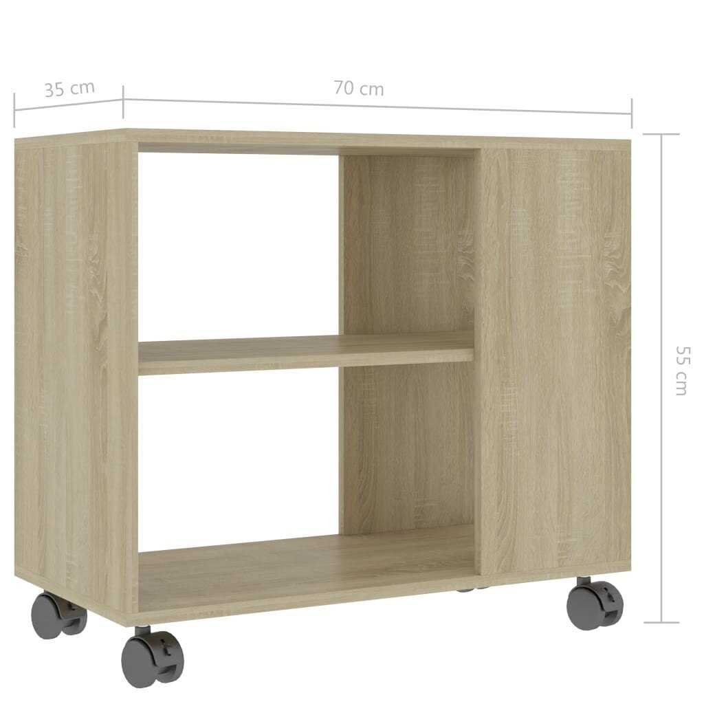 Sivupöytä Sonoma tammi 70x35x55 cm tekninen puu hinta ja tiedot | Sohvapöydät | hobbyhall.fi