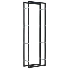 Polttopuuteline musta 50x20x150 cm teräs hinta ja tiedot | Takka- ja uunitarvikkeet | hobbyhall.fi