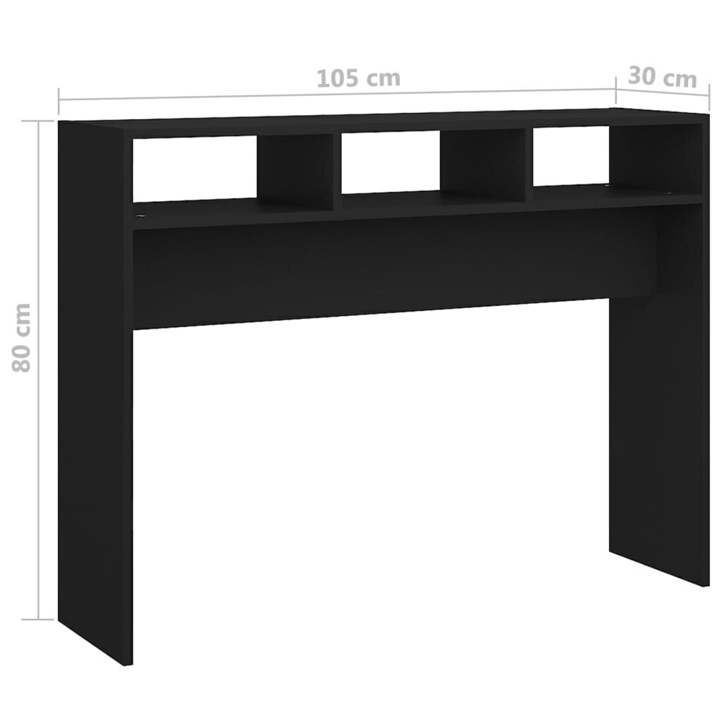 Konsolipöytä musta 105x30x80 cm lastulevy hinta ja tiedot | Sivupöydät | hobbyhall.fi