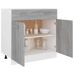 Alakaappi laatikolla harmaa Sonoma 80x46x81,5 cm tekninen puu hinta ja tiedot | Keittiön kaapit | hobbyhall.fi