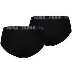 Miesten alushousut Slips Puma Basic Brief (2kpl): Väri-musta hinta ja tiedot | Miesten alushousut | hobbyhall.fi