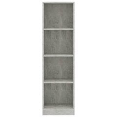 4-tasoinen kirjahylly betoninharmaa 40x24x142 cm lastulevy hinta ja tiedot | Hyllyt | hobbyhall.fi