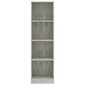 4-tasoinen kirjahylly betoninharmaa 40x24x142 cm lastulevy hinta ja tiedot | Hyllyt | hobbyhall.fi