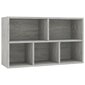 Kirjahylly/senkki betoninharmaa 50x25x80 cm lastulevy hinta ja tiedot | Hyllyt | hobbyhall.fi