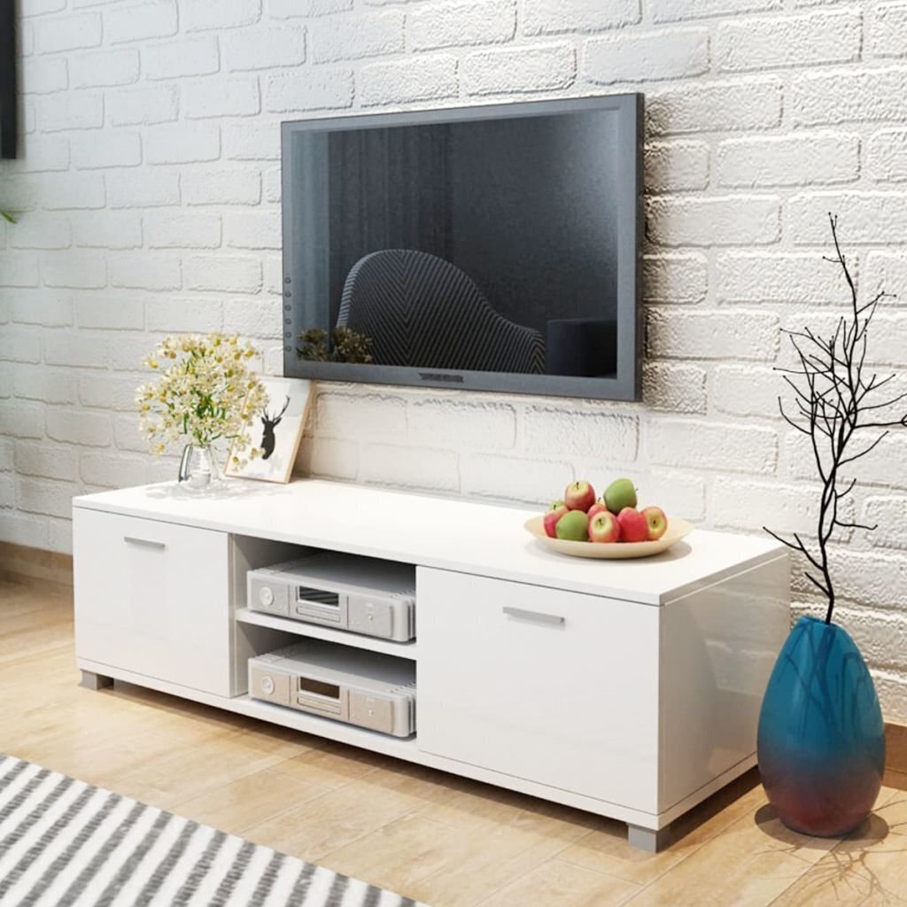 TV-pöytä, 140x40,3x34,7 cm, valkoinen hinta ja tiedot | TV-tasot | hobbyhall.fi