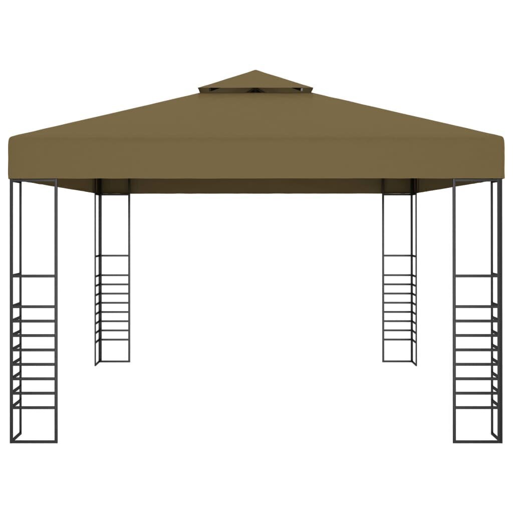 Huvimaja 3x4 m ruskeanharmaa 180 g/m² hinta ja tiedot | Puutarhapaviljongit | hobbyhall.fi