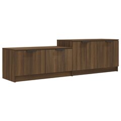 TV-taso ruskea tammi 158,5x36x45 cm tekninen puu hinta ja tiedot | TV-tasot | hobbyhall.fi