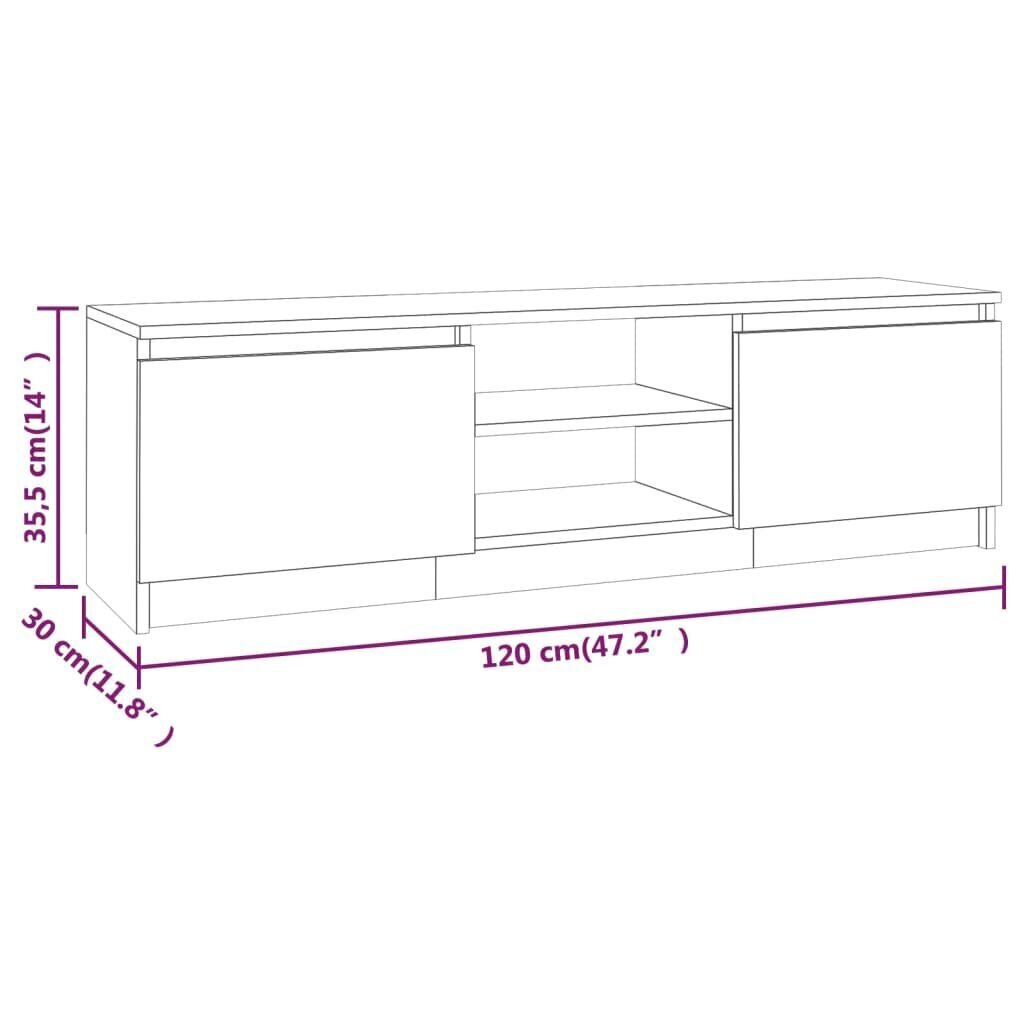 TV-taso savutammi 120x30x35,5 cm tekninen puu hinta ja tiedot | TV-tasot | hobbyhall.fi