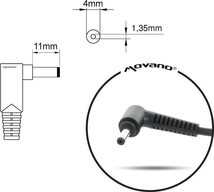 Mitsu 19V, 2.37A, 45W hinta ja tiedot | Kannettavien tietokoneiden laturit | hobbyhall.fi