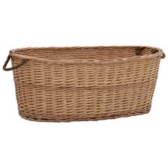 Polttopuukori kantokahvoilla 88x57x34 cm luonnollinen paju hinta ja tiedot | Takka- ja uunitarvikkeet | hobbyhall.fi