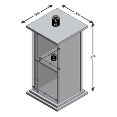 FMD Koristepöytä ovella 57,4 cm valkoinen hinta ja tiedot | Sohvapöydät | hobbyhall.fi