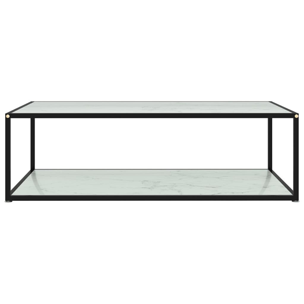 Sohvapöytä valkoinen 120x60x35 cm karkaistu lasi hinta ja tiedot | Sohvapöydät | hobbyhall.fi