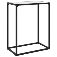 Konsolipöytä valkoinen 60x35x75 cm karkaistu lasi hinta ja tiedot | Sohvapöydät | hobbyhall.fi