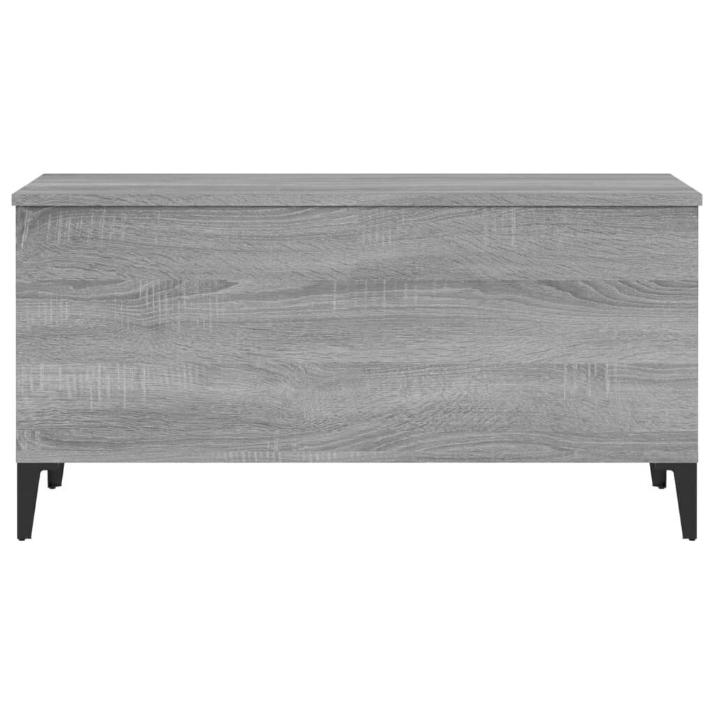 Sohvapöytä harmaa Sonoma 90x44,5x45 cm tekninen puu hinta ja tiedot | Sohvapöydät | hobbyhall.fi