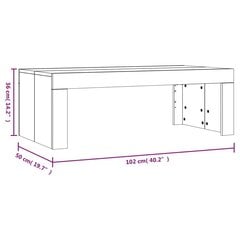 Sohvapöytä musta 102x50x36 cm tekninen puu hinta ja tiedot | Sohvapöydät | hobbyhall.fi