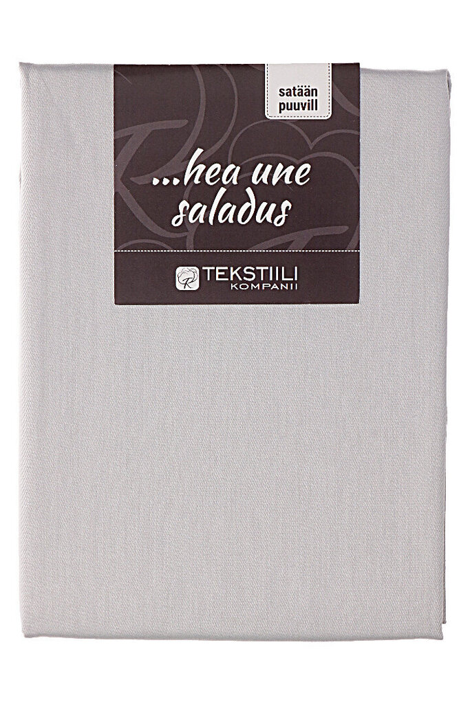 Tekstiilikompanii Standard - satiinityynyliina, vaaleanharmaa, 50 x 60 cm hinta ja tiedot | Pussilakanat | hobbyhall.fi