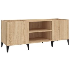 LP-levyjen säilytyskaappi Sonoma-tammi 121x38x48 cm puu hinta ja tiedot | Olohuoneen kaapit ja lipastot | hobbyhall.fi