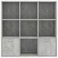 Kirjahylly betoninharmaa 98x30x98 cm lastulevy hinta ja tiedot | Hyllyt | hobbyhall.fi