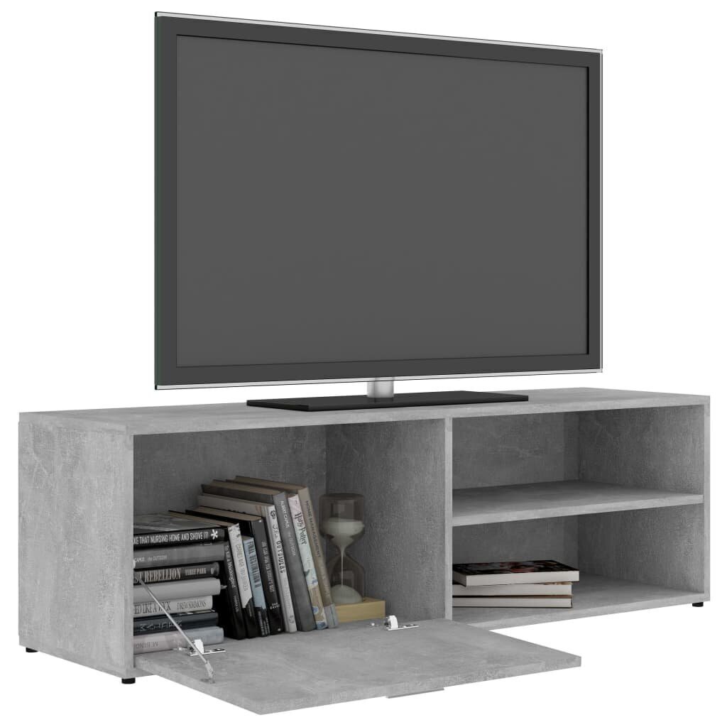 TV-taso betoninharmaa 120x34x37 cm lastulevy hinta ja tiedot | TV-tasot | hobbyhall.fi