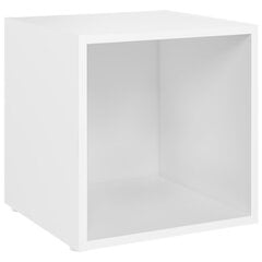 TV-tasot 4 kpl valkoinen 37x35x37 cm lastulevy hinta ja tiedot | TV-tasot | hobbyhall.fi