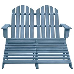 Kaksipaikkainen Garden Adirondack -tuoli ja ottomaani, sininen hinta ja tiedot | Puutarhatuolit | hobbyhall.fi