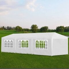 Tapahtumateltta, 3 x 9 m, 8 seinää, valkoinen hinta ja tiedot | Puutarhapaviljongit | hobbyhall.fi