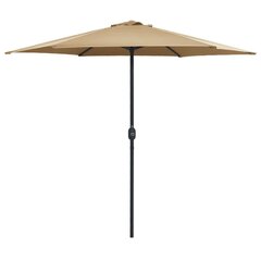 Aurinkovarjo alumiinitanko 270x246 cm harmaanruskea hinta ja tiedot | Aurinkovarjot ja markiisit | hobbyhall.fi