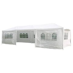 HI Juhlateltta sivuseinillä 3x9 m valkoinen hinta ja tiedot | Puutarhapaviljongit | hobbyhall.fi