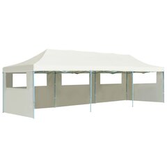 Kokoontaitettava pop-up juhlateltta 5 sivuseinää 3x9 m kerma hinta ja tiedot | Puutarhapaviljongit | hobbyhall.fi