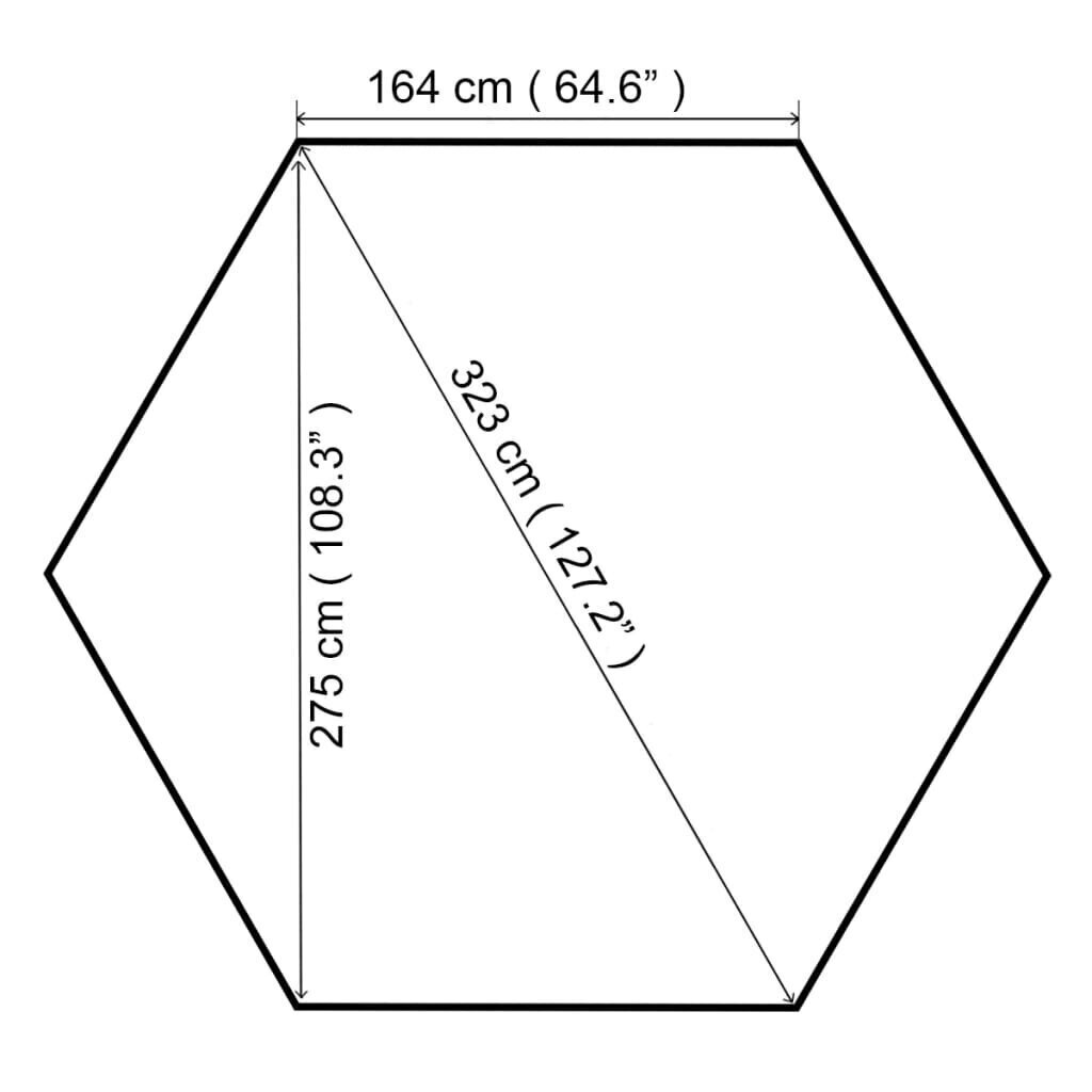 Paviljonki teräs 323x275x265 cm antrasiitti hinta ja tiedot | Puutarhapaviljongit | hobbyhall.fi