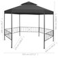 Paviljonki teräs 323x275x265 cm antrasiitti hinta ja tiedot | Puutarhapaviljongit | hobbyhall.fi