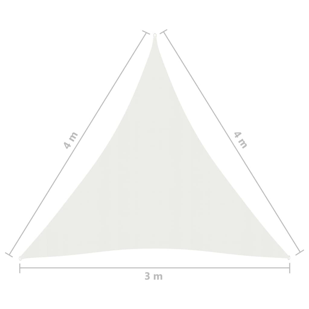 Aurinkopurje 160 g/m² valkoinen 3x4x4 m HDPE hinta ja tiedot | Aurinkovarjot ja markiisit | hobbyhall.fi