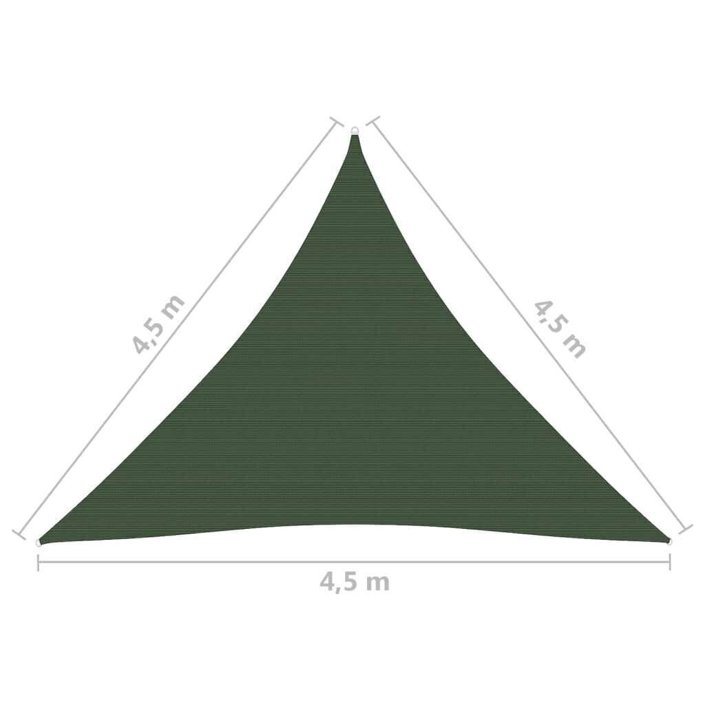 Aurinkopurje 160 g/m² tummanvihreä 4,5x4,5x4,5 m HDPE hinta ja tiedot | Aurinkovarjot ja markiisit | hobbyhall.fi