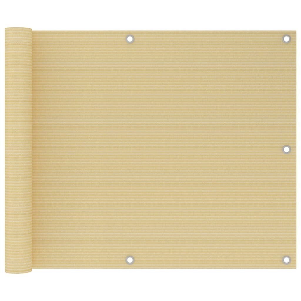 Parvekkeen suoja beige 75x300 cm HDPE hinta ja tiedot | Aurinkovarjot ja markiisit | hobbyhall.fi