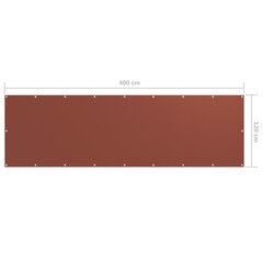 Parvekkeen suoja terrakotta 120x400 cm Oxford kangas hinta ja tiedot | Aurinkovarjot ja markiisit | hobbyhall.fi