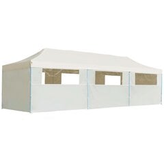 Kokoontaitettava pop-up juhlateltta 8 sivuseinää 3x9 m kerma hinta ja tiedot | Puutarhapaviljongit | hobbyhall.fi