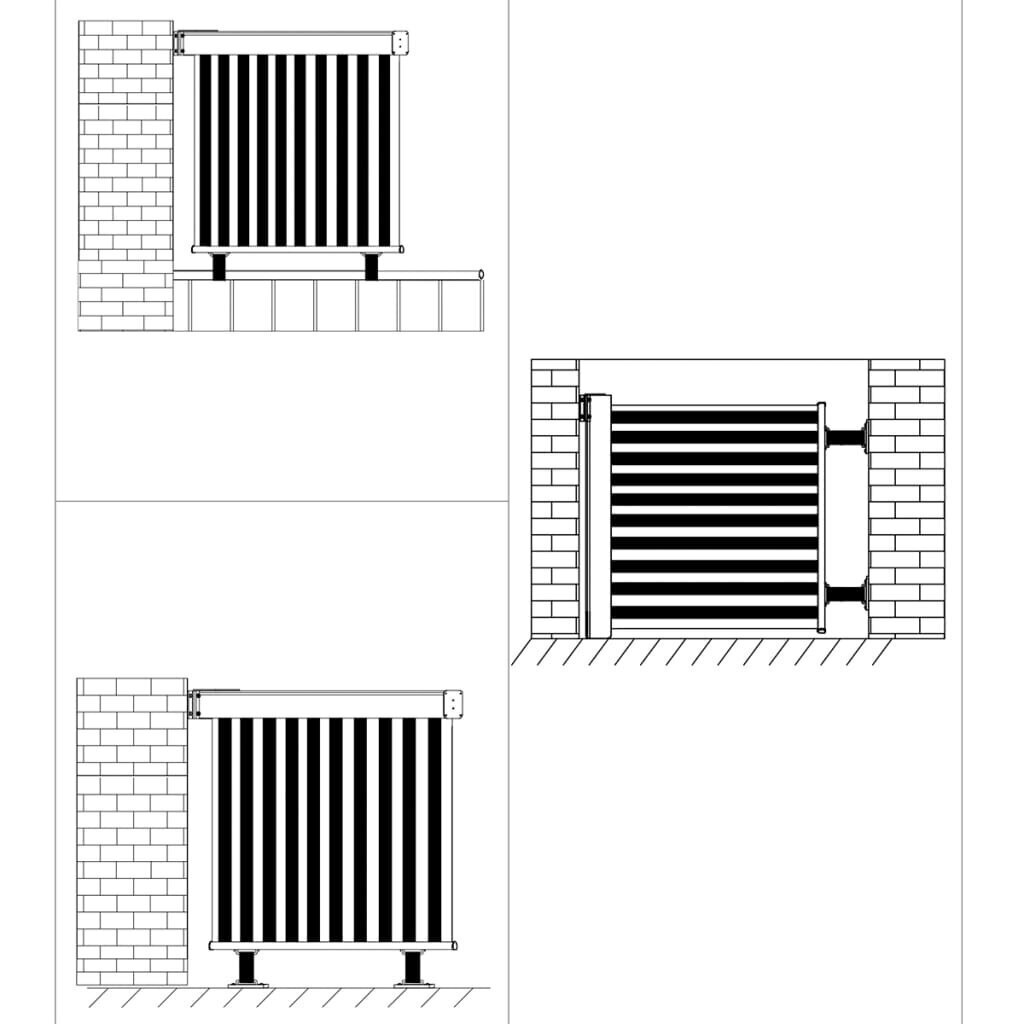 Parvekkeen sivumarkiisi 150x200 cm harmaa hinta ja tiedot | Aurinkovarjot ja markiisit | hobbyhall.fi