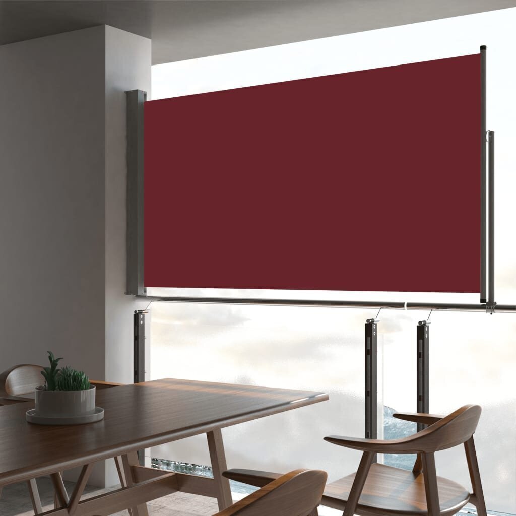 Sisäänvedettävä terassin sivumarkiisi 160x300 cm punainen hinta ja tiedot | Aurinkovarjot ja markiisit | hobbyhall.fi