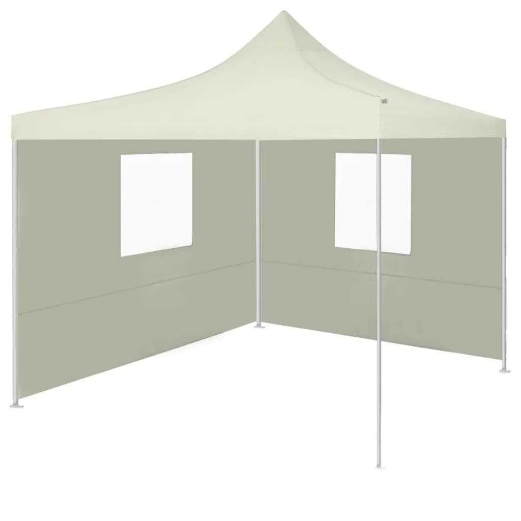 Kokoontaitettava juhlateltta 2 seinää 3x3 m kerma hinta ja tiedot | Puutarhapaviljongit | hobbyhall.fi