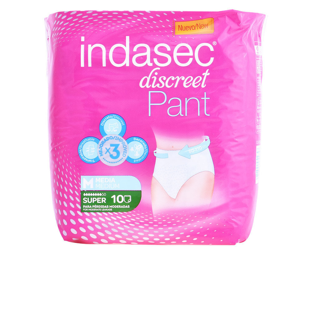 Aikuisten Pant Super Talla Mediana Indasec, 10 kpl hinta ja tiedot | Apuvälineet | hobbyhall.fi