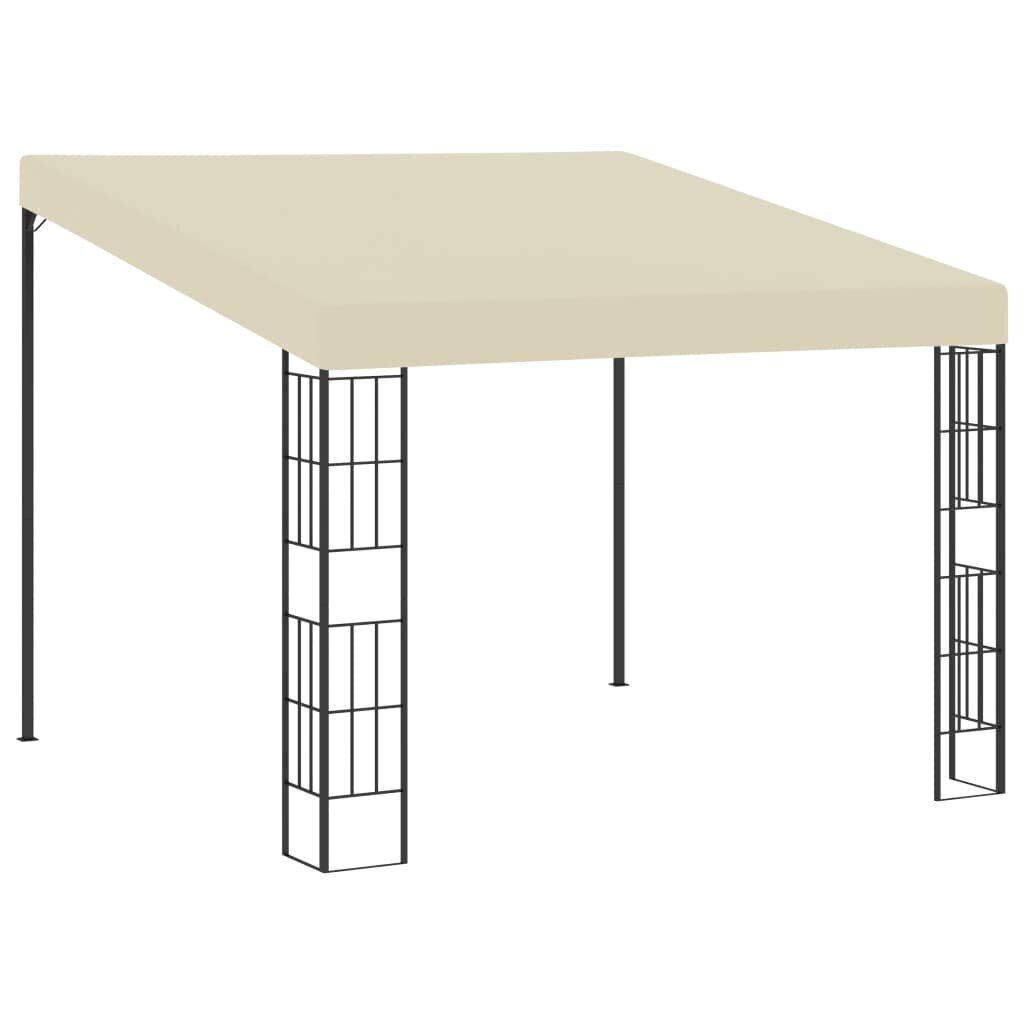 Seinään kiinnitettävä huvimaja 3x3 m kerma kangas hinta ja tiedot | Puutarhapaviljongit | hobbyhall.fi