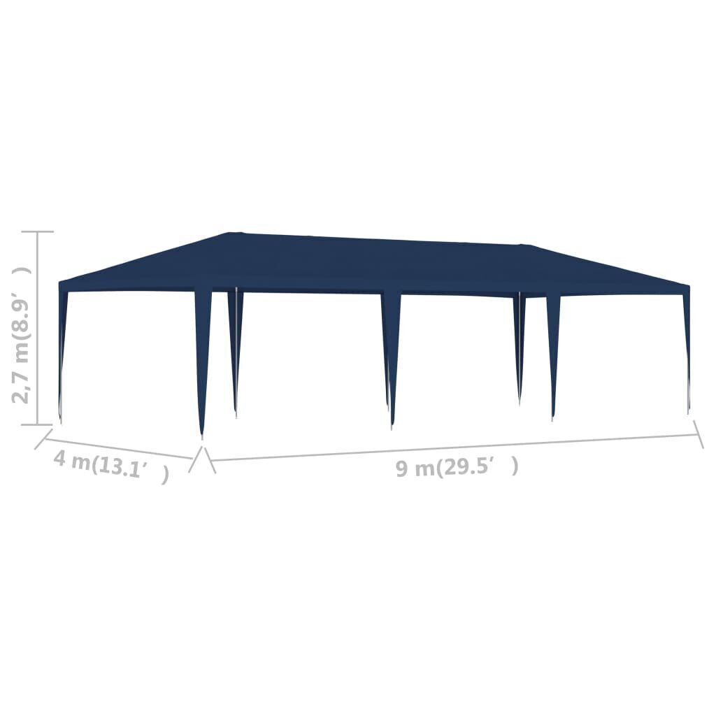 Juhlateltta 4x9 m sininen hinta ja tiedot | Puutarhapaviljongit | hobbyhall.fi