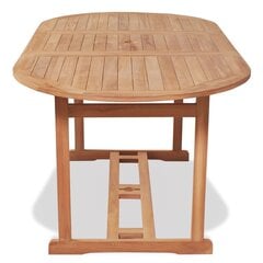 Ulkoruokapöytä, 180x90x75cm, teak hinta ja tiedot | Puutarhapöydät | hobbyhall.fi