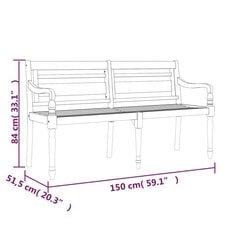 Penkki Batavia, ruskea hinta ja tiedot | Puutarhapenkit | hobbyhall.fi