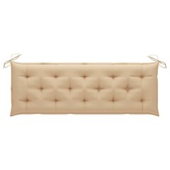 Tyyny puutarhapenkille, beige, 150x50x7 cm hinta ja tiedot | Istuintyynyt, pehmusteet ja päälliset | hobbyhall.fi