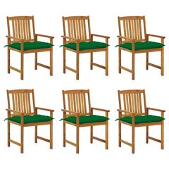 Puutarhatuolit tyynyillä, 6 kpl, ruskea hinta ja tiedot | Puutarhatuolit | hobbyhall.fi