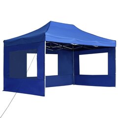 Pop-up ammattimainen tapahtumateltta seinällä, sininen, 4,5x3m, alumiini hinta ja tiedot | Puutarhapaviljongit | hobbyhall.fi