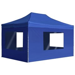 Pop-up ammattimainen tapahtumateltta seinällä, sininen, 4,5x3m, alumiini hinta ja tiedot | Puutarhapaviljongit | hobbyhall.fi